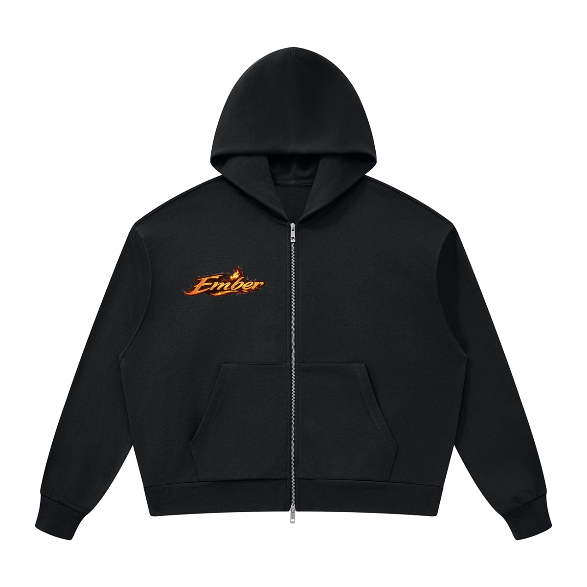 FIYRE ANIME Unisex Drop Shoulder Full Zip Hoodie (EMBER)