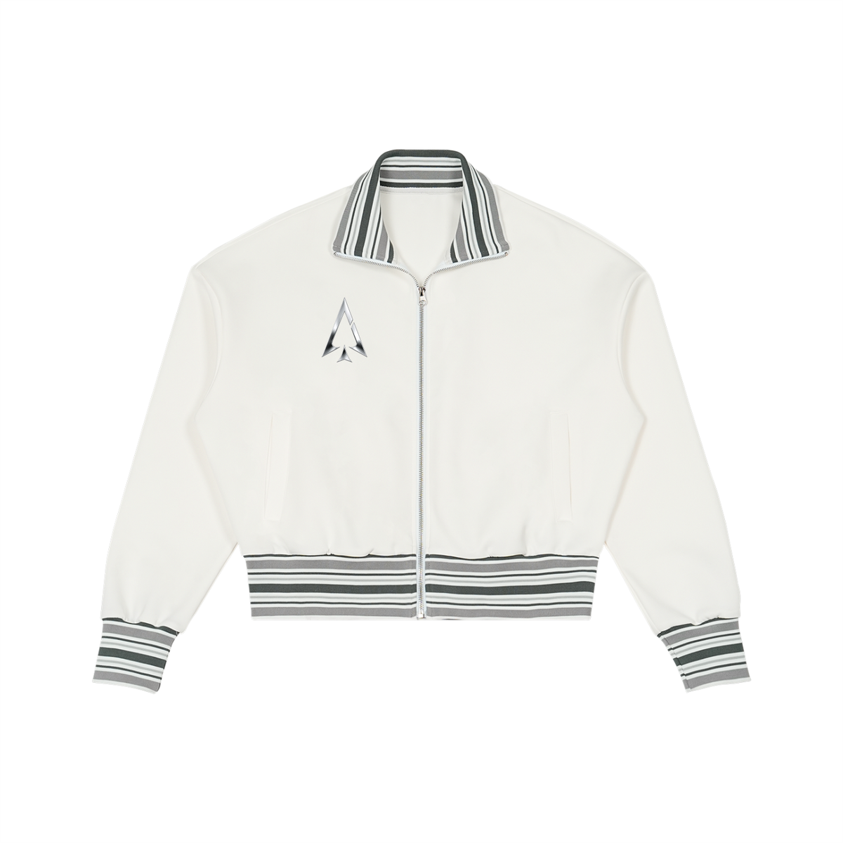 FIYRE Blacksayjack- woman Striped Rib Collar Zip Jacket