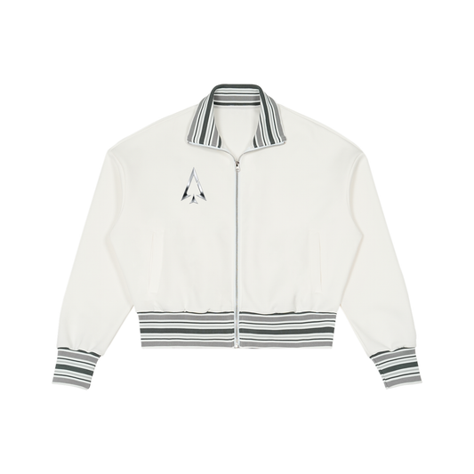 FIYRE Blacksayjack- woman Striped Rib Collar Zip Jacket