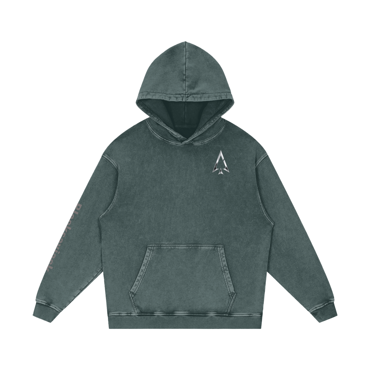 FIYRE Blacksayjack- Snow Washed Loose Cotton Hoodie Logo2