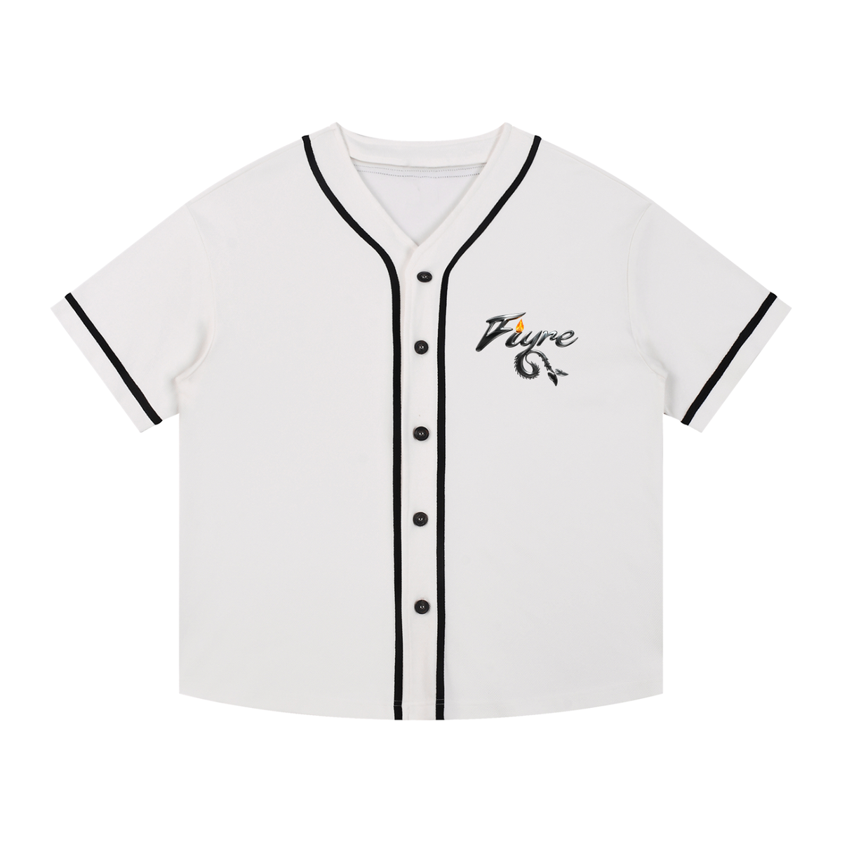 FIYRE-Contrast Piped Button-Up Jersey