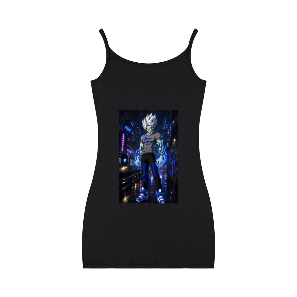 FIYRE Anime Flame-Women's Solid Tight Sleeveless Dress