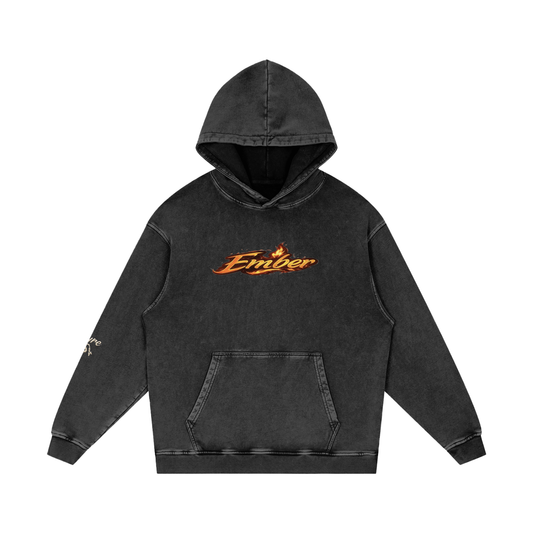 FIYRE ANIME -Snow Washed Loose Cotton Hoodie