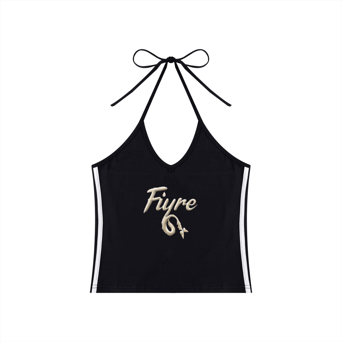 FIYRE-Women's Color Block Halter Crop Tank Top