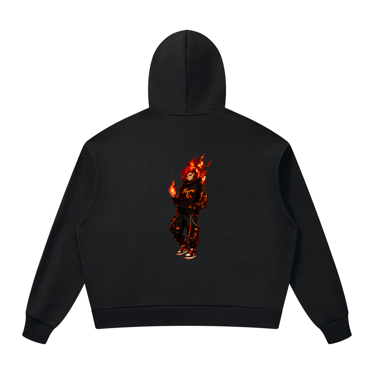 FIYRE ANIME Unisex Drop Shoulder Full Zip Hoodie (EMBER)