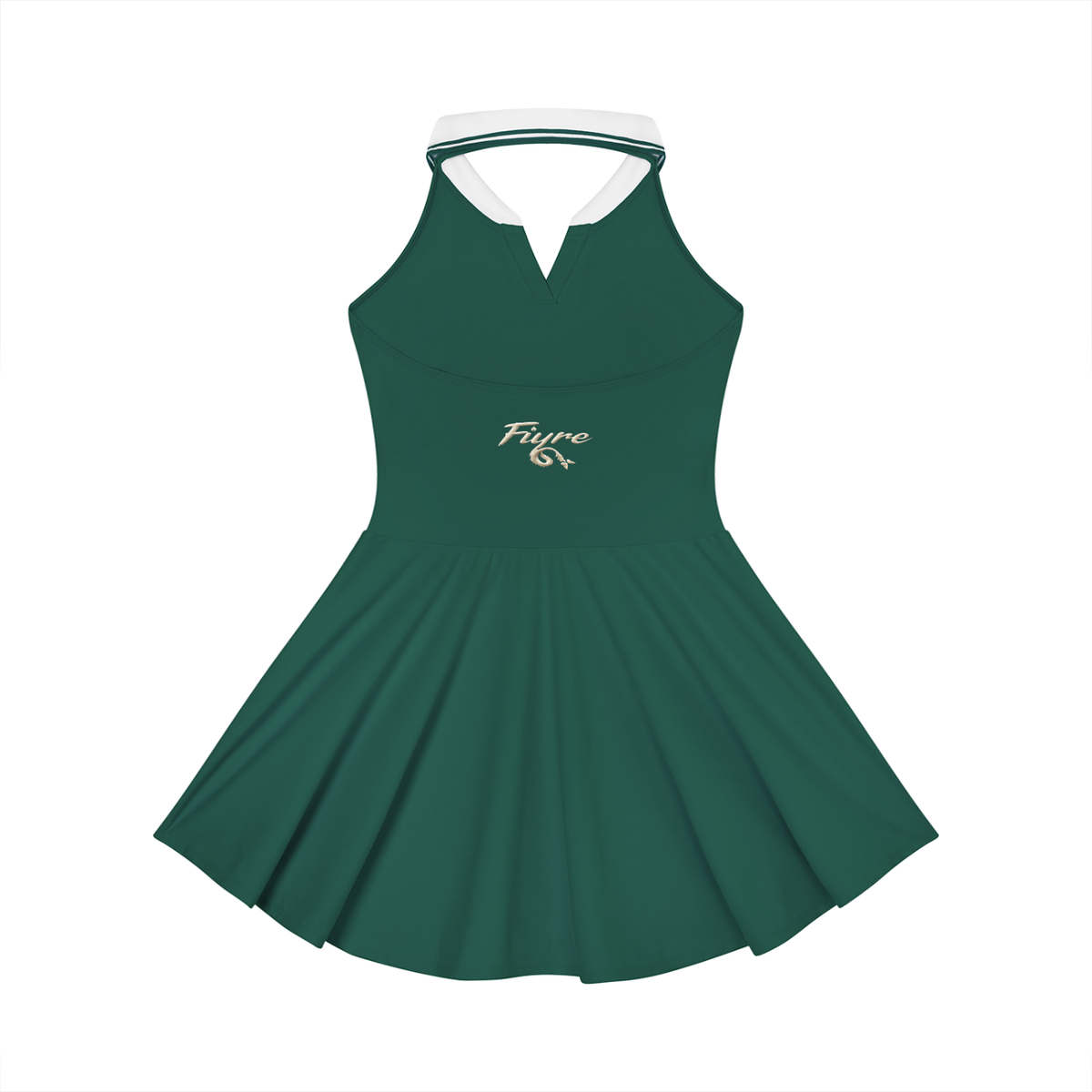 FIYRE Women's Collared Halter A-Line Tennis Dress