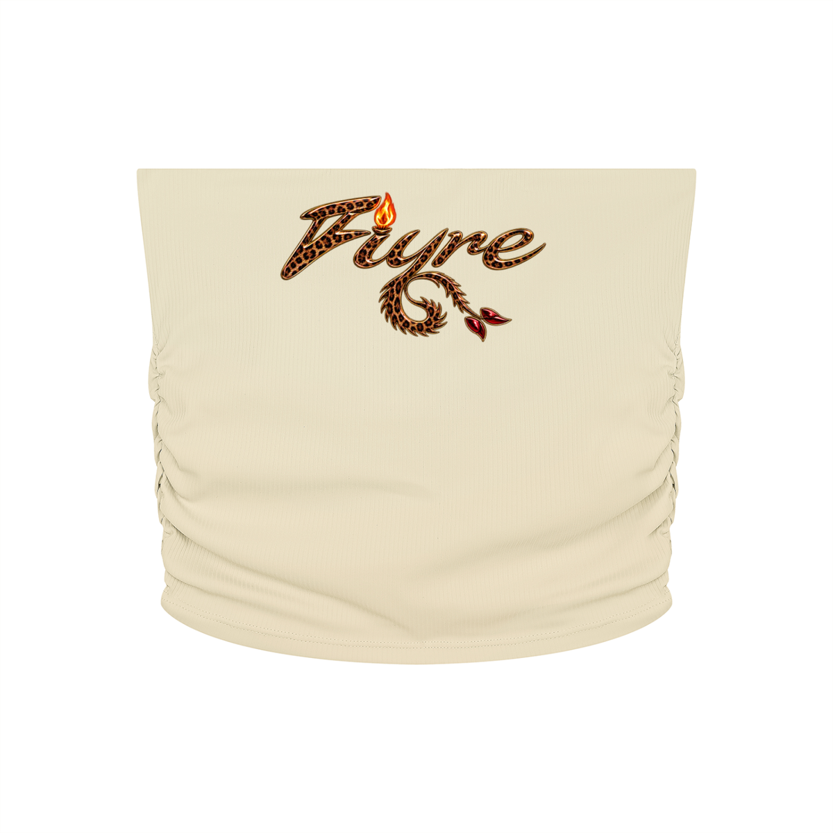 FIYRE-Women’s Ruched Cropped Yoga Tube Top