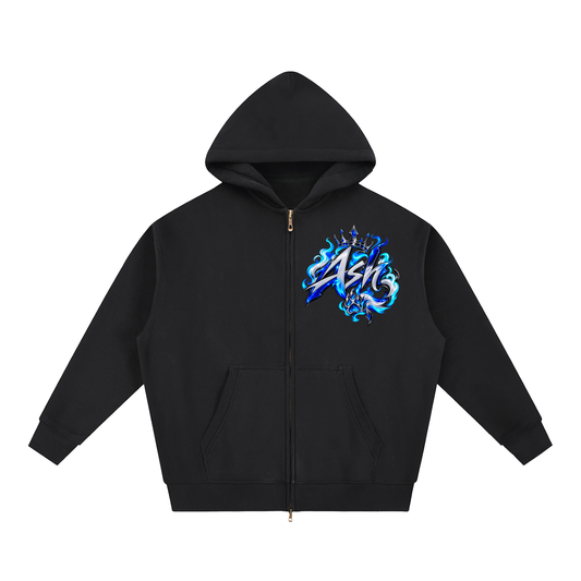 FIYRE Anime ASH-Essential Oversized Fleece Boxy Hoodie